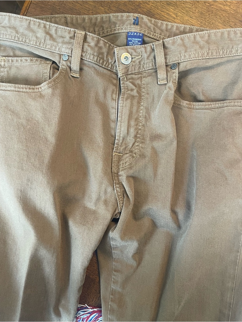 johnnie-O Men's Khaki Brown Straight-Leg Pants